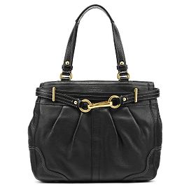 Coach Borsa Tote Hamptons in pelle nera F12178
