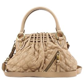 Marc Jacobs Bolsa 2-Way Stam em couro acolchoado bege