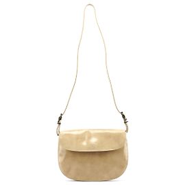 Prada Borsa a tracolla con patta B7185 Ivory Spazzolato Fume