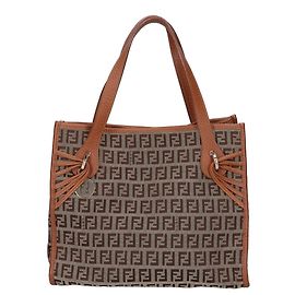 Fendi Zucchino Handtasche aus Canvas und Leder