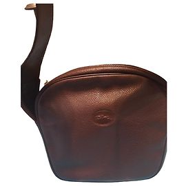 Longchamp Le Foulonné Schultertasche aus Leder - Braun