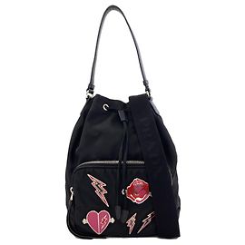 Bolso de mano 2-Way Prada Badge Heart Lightning