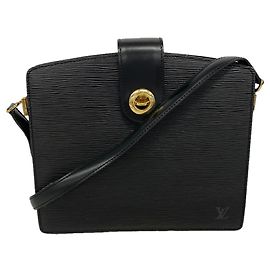 Borsa a tracolla Louis Vuitton Epi Capucines M52342 Noir