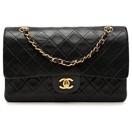 Chanel Black Medium Classic Lambskin Double Flap