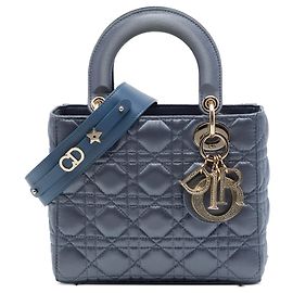 Dior Blue Small Satin Cannage My ABCDior Lady Dior