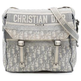 Borsa Diorcamp Medium in tela Oblique Grigio Dior
