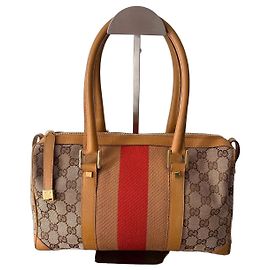 Borsa Bowling Gucci Monogram in Tela e Pelle