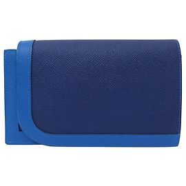 Hermès NEU HERMES CAMAIL LONG GELDBÖRSE EPSOM LEDER BLAU 2018 LEATHER WALLET