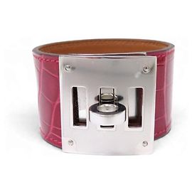 Hermès NUEVO BRAZALETE HERMES KELLY DOG MANCHETTE PIEL DE COCODRILO ALIGATOR 15CM