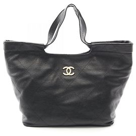 Sac cabas CHANEL Matelassé en veau grainé