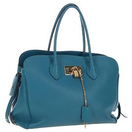 LOUIS VUITTON Mira MM Hand Bag Leather Blue M55023 LV