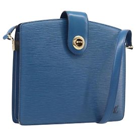 LOUIS VUITTON Epi Capuchin Shoulder Bag Blue M52345 LV