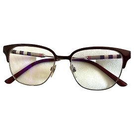 Burberry B1313-Q Gafas Mariposa Cat-Eye - Burdeos y Dorado