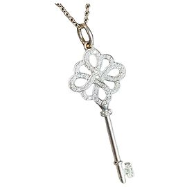 Collar Tiffany & Co. Keys Oro Blanco y Diamantes Nudo Chino