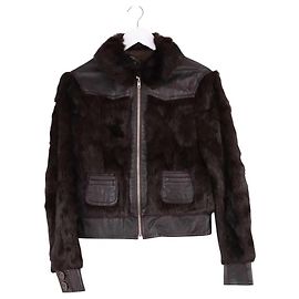 Jaqueta Marc Jacobs de pele castanha