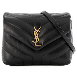 Autre Marque SAINT LAURENT - Borsa a tracolla Loulou Toy Saint Laurent in pelle liscia nera