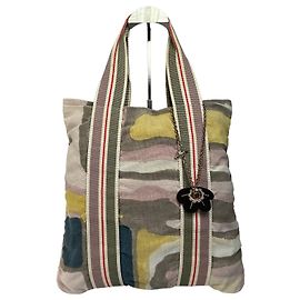 Sacola Vintage Marni Canvas Stripe c. meados dos anos 2000 Multicolorida