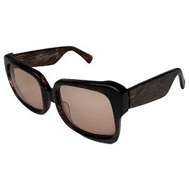 Gafas de sol Vintage Yves Saint Laurent de acetato grueso Finales de los 90 Marrón Rosa