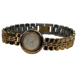 Courreges Vintage Courrèges Zweifarbige Armbanduhr ca. Ende der 1980er Gold Silber