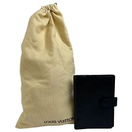 Cartera organizadora vintage Louis Vuitton de piel Epi finales de los 90 negra