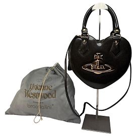 Vintage Vivienne Westwood Lackleder Strukturierte Top-Handle Tasche Frühe 2000s Black