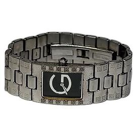 Vintage Givenchy Life Armbanduhr aus Edelstahl Ende der 1990er Silber Schwarz