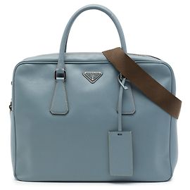 Borsa business Prada Saffiano blu