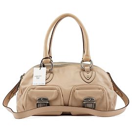 Marc Jacobs Borsa 2-Way in pelle beige con chiusura a rotazione