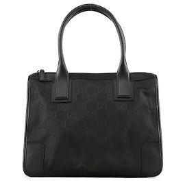 Gucci 143742 Borsa tote in pelle GG nera