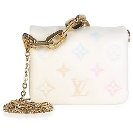 Cintura Coussin Louis Vuitton in lambskin monogramma embossed sfumato multicolor crema