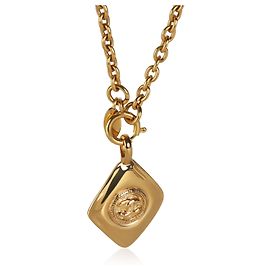 Colgante Vintage CC bañado en oro Chanel