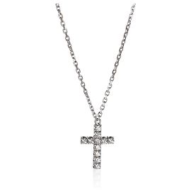 Colgante Cruz Símbolos en Oro Blanco y Diamantes Cartier
