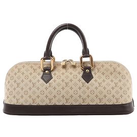 Borsa Louis Vuitton Alma Long Mini Lin in Beige x Brown