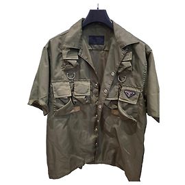 Prada Camisa utilitaria de manga corta Re-Nylon