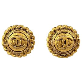 Orecchini rotondi Chanel Coco Mark in oro