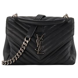 Autre Marque SAINT LAURENT - Borsa a tracolla Collège Saint Laurent in pelle grana grossa nera