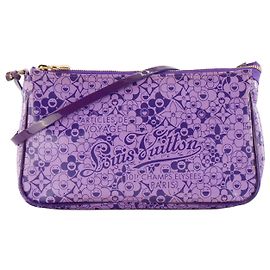 LOUIS VUITTON - Pochette Accessoires Cosmic Blossom Louis Vuitton in pelle verniciata viola edizione limitata