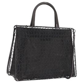 Salvatore Ferragamo Hand Bag Metal 2way Black