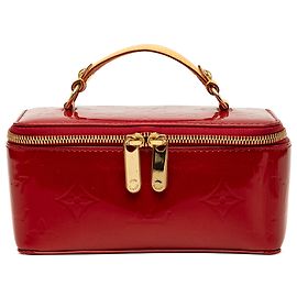 Estojo de Joias Louis Vuitton Red Monogram Vernis