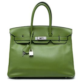 Hermès Green Swift Birkin Retourne 35