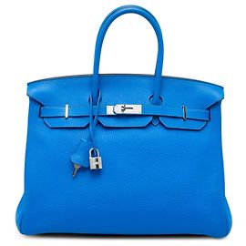 Hermès Blue Togo Birkin Retourne 35