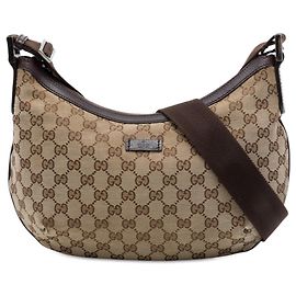 Borsa a tracolla Gucci in tela GG beige
