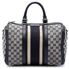 Borsa Boston Gucci Beige Medium GG Canvas Web Joy
