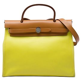 Hermès Yellow Toile H Berline Herbag Zip 31