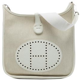 Hermès Beige Toile and Clemence Evelyne III PM