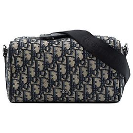 Dior Lingot 22 Tasche aus blauem Oblique Canvas