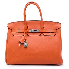 Hermès Orange Togo Birkin Retourne 35