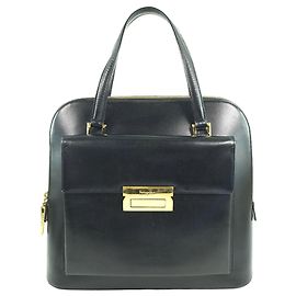 Salvatore Ferragamo Ferragamo Handtasche aus schwarzem Leder