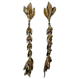 Pendientes colgantes Yves Saint Laurent forma de hoja