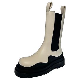 Bottega Veneta Tire Boots Sea Salt Leder